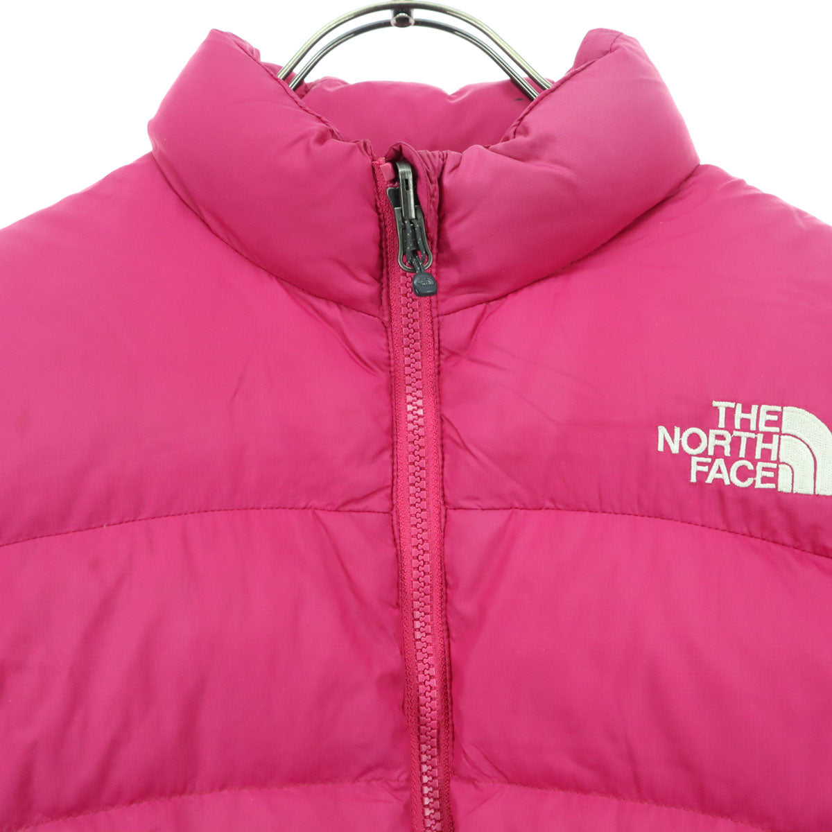 THE NORTH FACE ザノースフェイス ワンポイントロゴ 長袖 ダウンジャケット 140 ピンク NDJ91502 キッズ