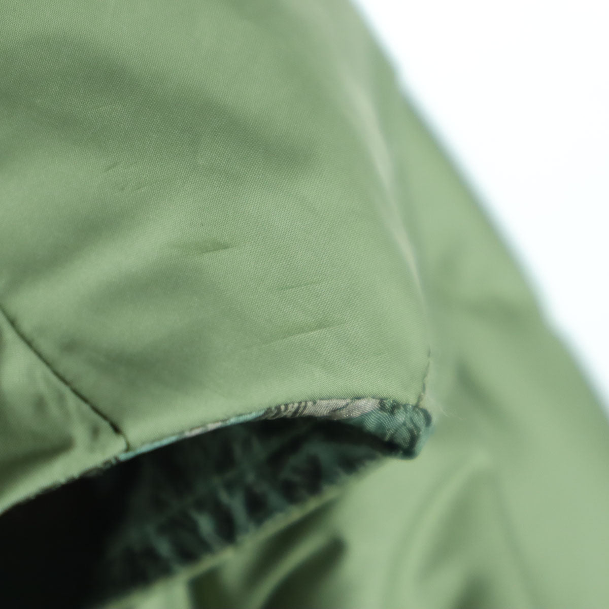 manipuri マニプリ リバーシブル ボタニカル柄 長袖 ダウンジャケット F ブルー系 グリーン レディース