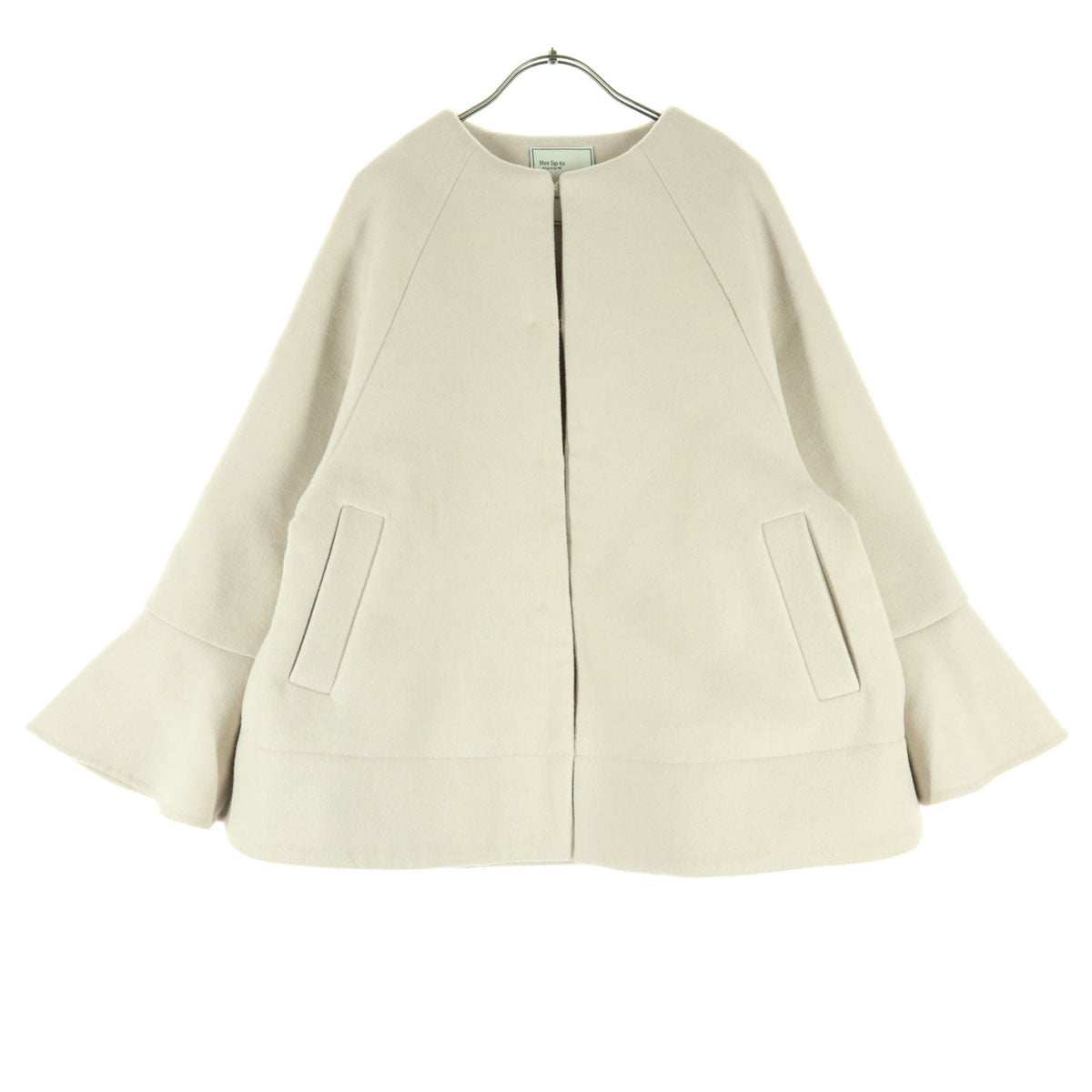 Her lip to ハーリップトゥ 長袖 ノーカラージャケット M ピンク ショート丈 レディース