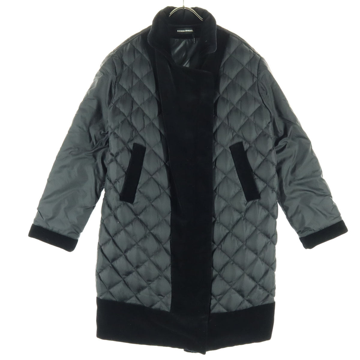 Sonia Rykiel ソニアリキエル 長袖 キルティング ダウンコート M ブラック レディース