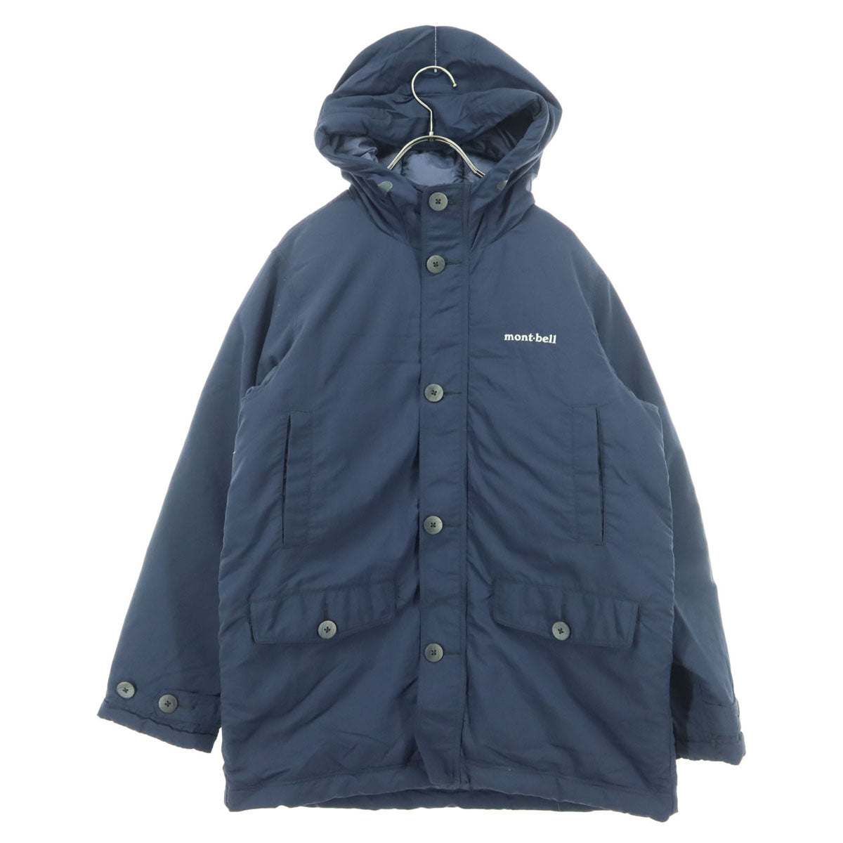 mont-bell モンベル フード付 ダウンジャケット 160 ネイビー キッズ