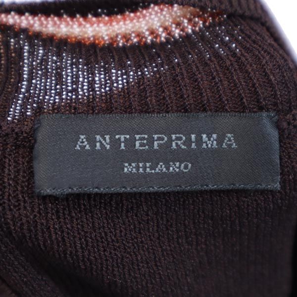 ANTEPRIMA アンテプリマ ノースリーブ カットソー 上下 セットアップ 42 茶 スカート レディース