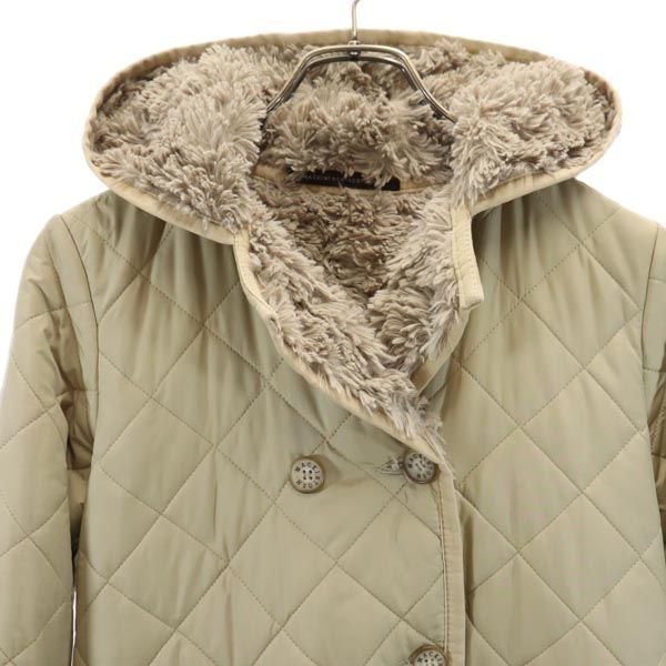 Mackintosh マッキントッシュ 英国製 キルティングジャケット 34 ベージュ 裏ボア レディース