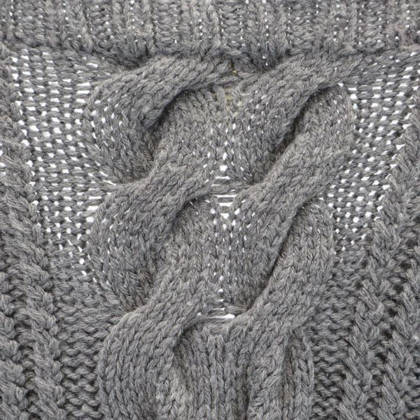 Ron Herman ロンハーマン ケーブル編 長袖 Vネック セーター S グレー ニット レディース