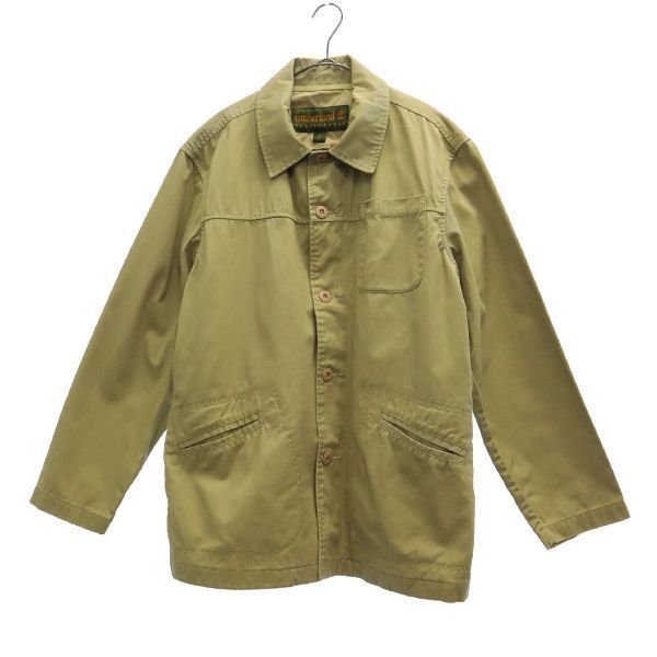 ティンバーランド ウェザーギア ワンポイント刺繍 ハンティングジャケット S/P ベージュ ワーク メンズ