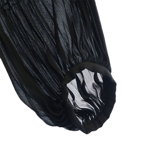 SNIDEL スナイデル 長袖 袖シアー ワンピース 0 ブラック レディース