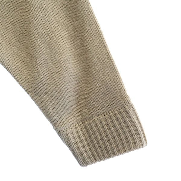 カッパ 長袖 Vネック ニットカーディガン M ベージュ Kappa メンズ