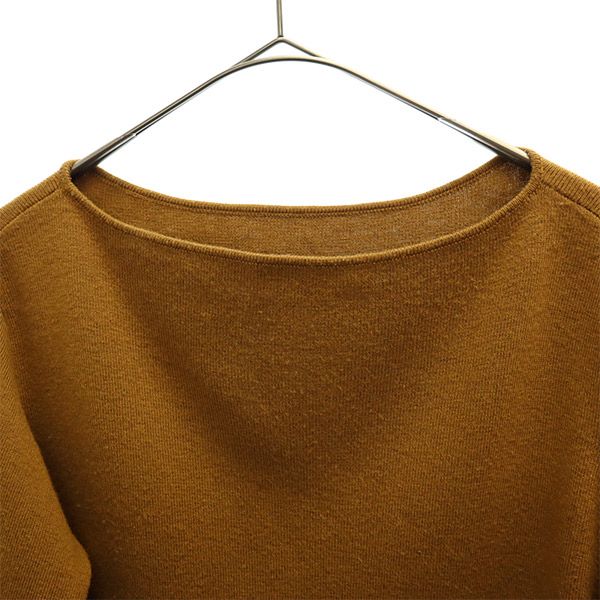 Mila Owen ミラオーウェン 長袖 ボートネック セーター F ブラウン ニット レディース