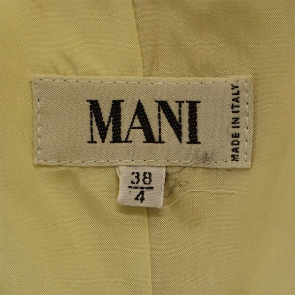 MANI マーニ テーラードジャケット 38 ベージュ レディース