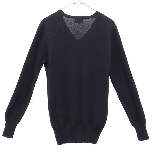 23ku 23区 カシミヤ100% 長袖 Vネック セーター 38 ブラック ニット レディース