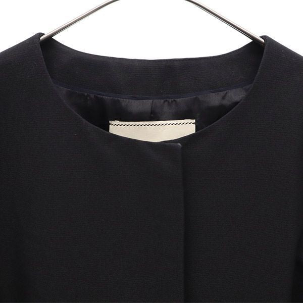 UNITED ARROWS ユナイテッドアローズ ノーカラーコート 36 ブラック レディース
