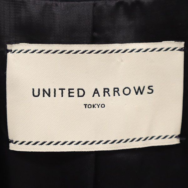 UNITED ARROWS ユナイテッドアローズ ノーカラーコート 36 ブラック レディース