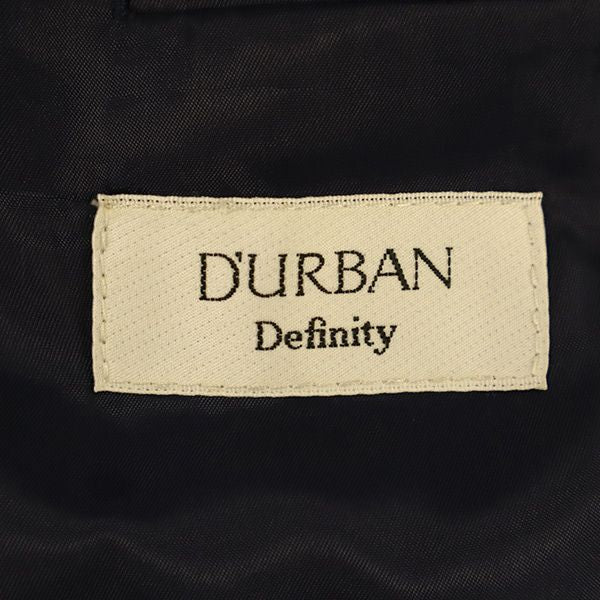 Durban ダーバン ウール チェック柄 テーラードジャケット ブラック×ブルー メンズ