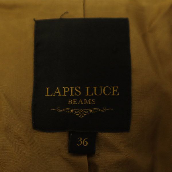 LAPIS LUCE BEAMS ラピスルーチェビームス ウールブレンド ステンカラーコート 36 ブラウン レディース