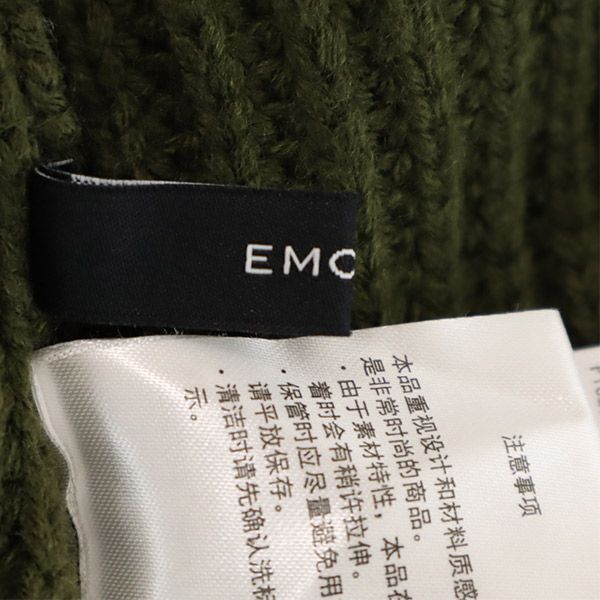 エモダ ノースリーブ ニット ワンピース F グリーン EMODA ハイネック レディース