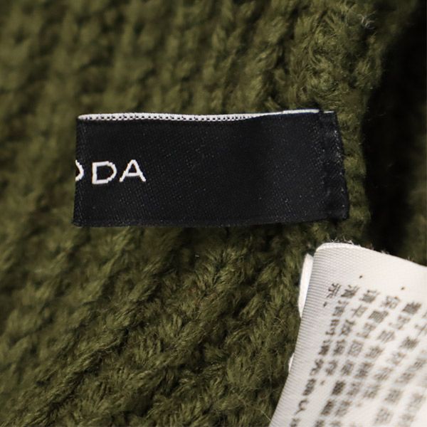 エモダ ノースリーブ ニット ワンピース F グリーン EMODA ハイネック レディース