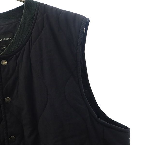 wings+horns ウィングスアンドホーンズ キルティング ベスト M ネイビー メンズ
