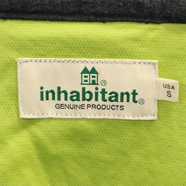 インハビタント ワンポイントワッペン スタジャン S INHABITANT フード付 メンズ