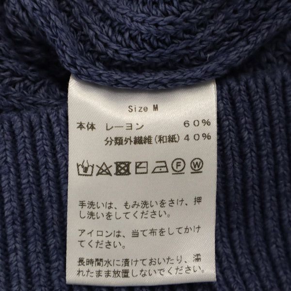 Rencontrant レンコントラント 長袖 ニット M ネイビー セーター レディース