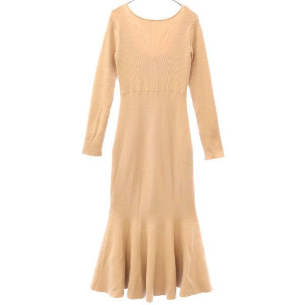 eimy istoire エイミーイストワール 長袖 ニット ロングワンピース F ピンク レディース