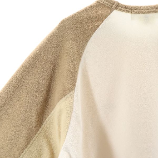 ガンリュウ 2014年 ロゴ刺繍 長袖 フリース カットソー L ブラウン系×白 GANRYU プルオーバー メンズ