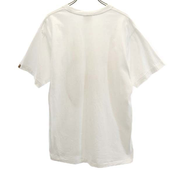 A BATHING APE アベイシングエイプ シャーク プリント 半袖 Tシャツ M ホワイト系 SHARK メンズ