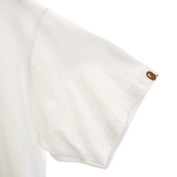 A BATHING APE アベイシングエイプ シャーク プリント 半袖 Tシャツ M ホワイト系 SHARK メンズ