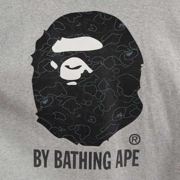 A BATHING APE アベイシングエイプ カウズ コラボ 日本製 半袖 Tシャツ M グレー系 KAWS メンズ