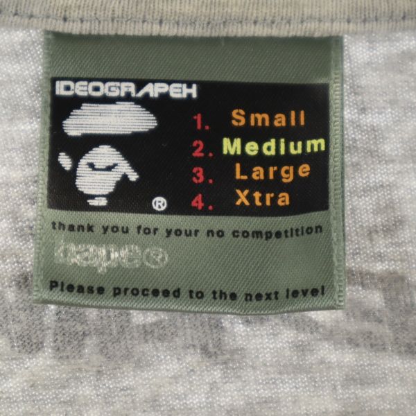 A BATHING APE アベイシングエイプ カウズ コラボ 日本製 半袖 Tシャツ M グレー系 KAWS メンズ