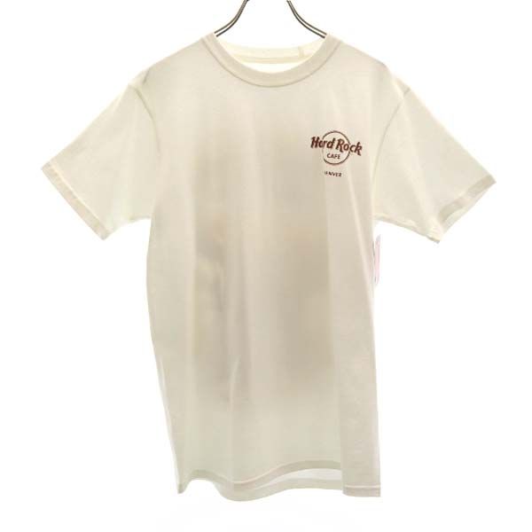 未使用 HARD ROCK CAFE ハードロックカフェ DENVER バックプリント 半袖 Tシャツ S ホワイト メンズ