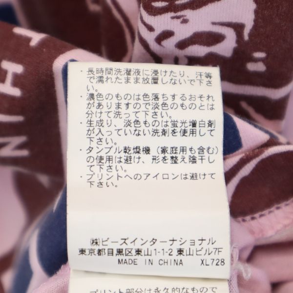 XLARGE エクストララージ 総柄 半袖 Tシャツ M ピンク系 メンズ