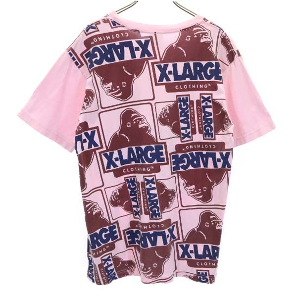 XLARGE エクストララージ 総柄 半袖 Tシャツ M ピンク系 メンズ