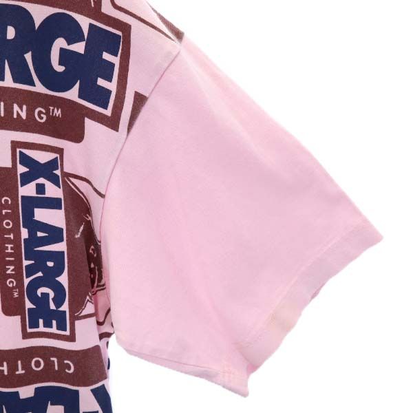 XLARGE エクストララージ 総柄 半袖 Tシャツ M ピンク系 メンズ