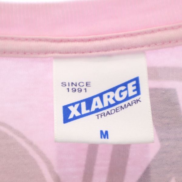 XLARGE エクストララージ 総柄 半袖 Tシャツ M ピンク系 メンズ