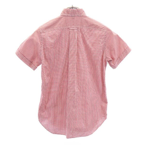 JUNYA WATANABE MAN COMME des GARCONS ジュンヤワタナベマン コムデギャルソン 2011年 半袖 ボタンダウンシャツ S 赤×白 メンズ