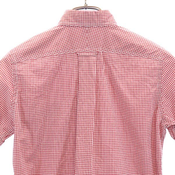 JUNYA WATANABE MAN COMME des GARCONS ジュンヤワタナベマン コムデギャルソン 2011年 半袖 ボタンダウンシャツ S 赤×白 メンズ