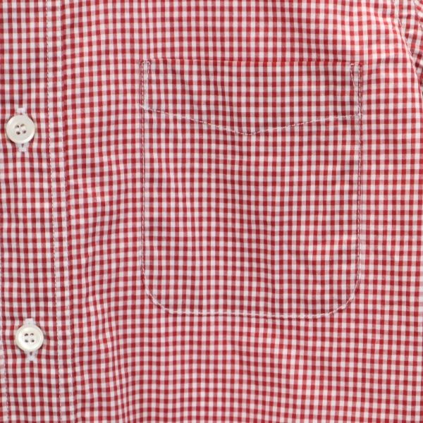 JUNYA WATANABE MAN COMME des GARCONS ジュンヤワタナベマン コムデギャルソン 2011年 半袖 ボタンダウンシャツ S 赤×白 メンズ