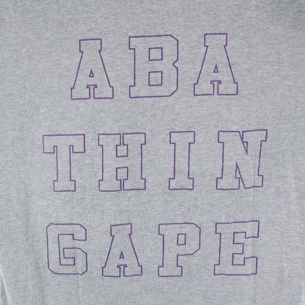 A BATHING APE アベイシングエイプ 日本製 バックプリント 半袖 Tシャツ M グレー系 メンズ