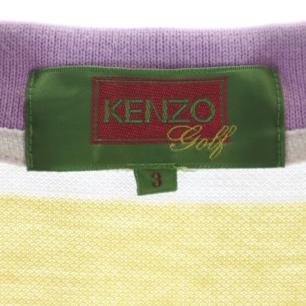 KENZO ケンゾー 日本製 ボーダー 半袖 ポロシャツ 3 鹿の子 メンズ