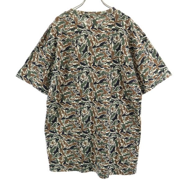Billionaire Boys Club ビリオネアボーイズクラブ 迷彩柄 半袖 クルーネック Tシャツ XL 茶×黒×っ緑 メンズ