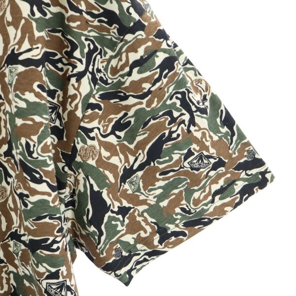 Billionaire Boys Club ビリオネアボーイズクラブ 迷彩柄 半袖 クルーネック Tシャツ XL 茶×黒×っ緑 メンズ