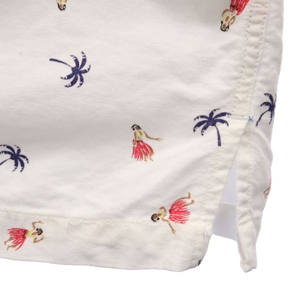 サンサーフ SS34973 東洋エンタープライズ 日本製 半袖 ボタンダウンシャツ L ホワイト系 SUN SURF ハワイアン メンズ