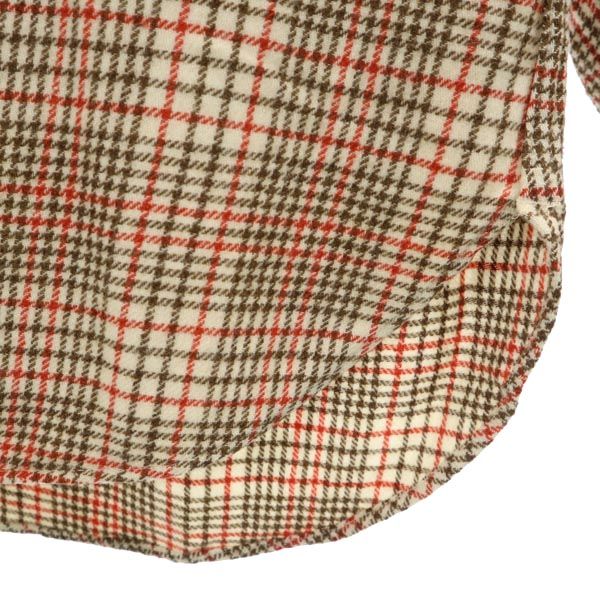 PENDLETON ペンドルトン 70s ウール ヴィンテージ USA製 チェック柄 長袖 シャツ M 茶×赤×ベージュ メンズ