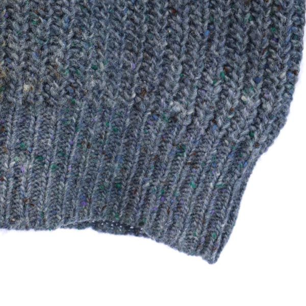 WOOLRICH ウールリッチ 70s 白タグ ヴィンテージ 長袖 ニット 青系 クルーネック セーター メンズ