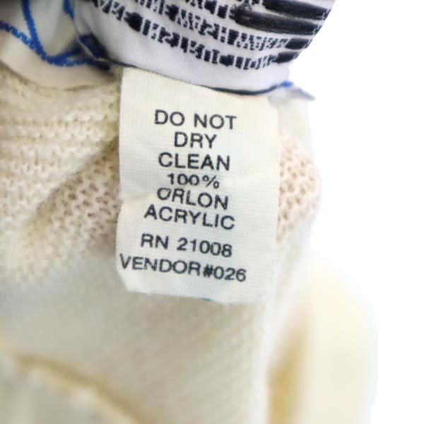 IZOD LACOSTE アイゾットラコステ 80s ヴィンテージ 長袖 Vネック ニット M アイボリー セーター メンズ