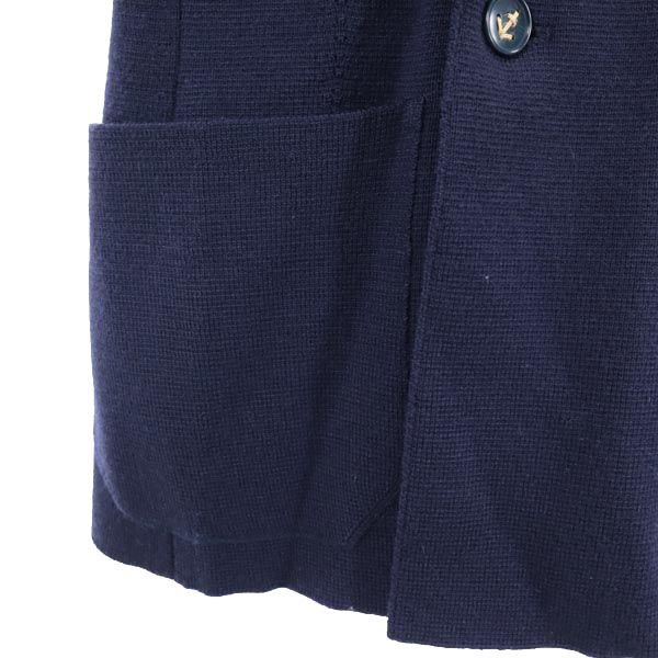 Mando マンド 日本製 ウール ニットジャケット 38 ネイビー メンズ