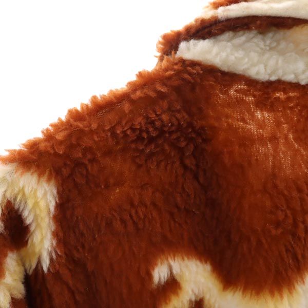 styleeyes スタイルアイズ 東洋エンタープライズ 総柄 ボアジャケット 40 ベージュ×茶 プルオーバー トップス メンズ