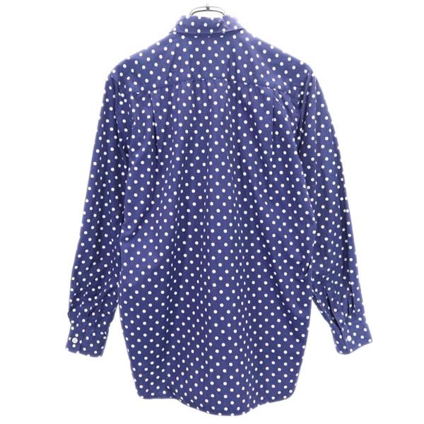 コムデギャルソン 2011年 日本製 ドット柄 長袖 シャツ S 青系 COMME des GARCONS メンズ