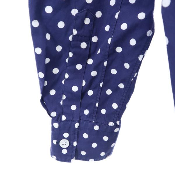 コムデギャルソン 2011年 日本製 ドット柄 長袖 シャツ S 青系 COMME des GARCONS メンズ