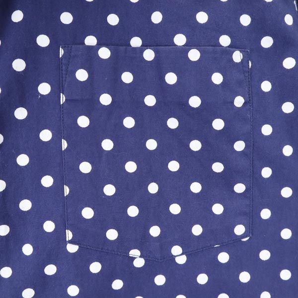 コムデギャルソン 2011年 日本製 ドット柄 長袖 シャツ S 青系 COMME des GARCONS メンズ